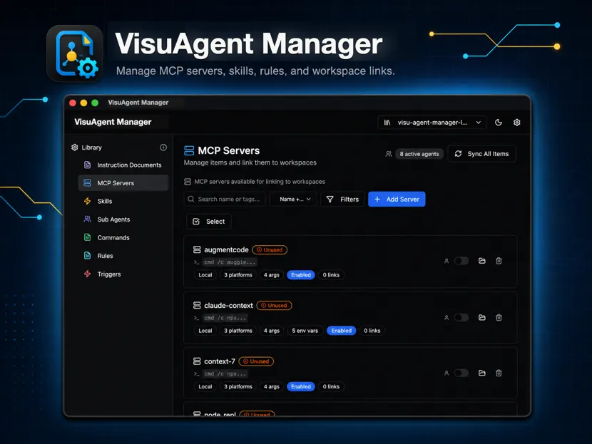 VisuAgent Manager product screenshot